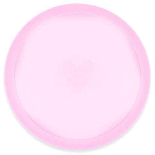 Silikondeckel «food with love» | Ø 20 cm | pink | für Thermomix Mixtopf TM6, TM5, TM31