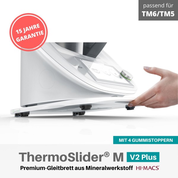 ThermoSlider® M | V2 Plus | Alpine White | Premium-Gleitbrett für Thermomix TM6/TM5